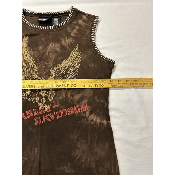 Harley Davidson Women's Rhinestone Tank Top Size Large H3 - Picture 5 of 7